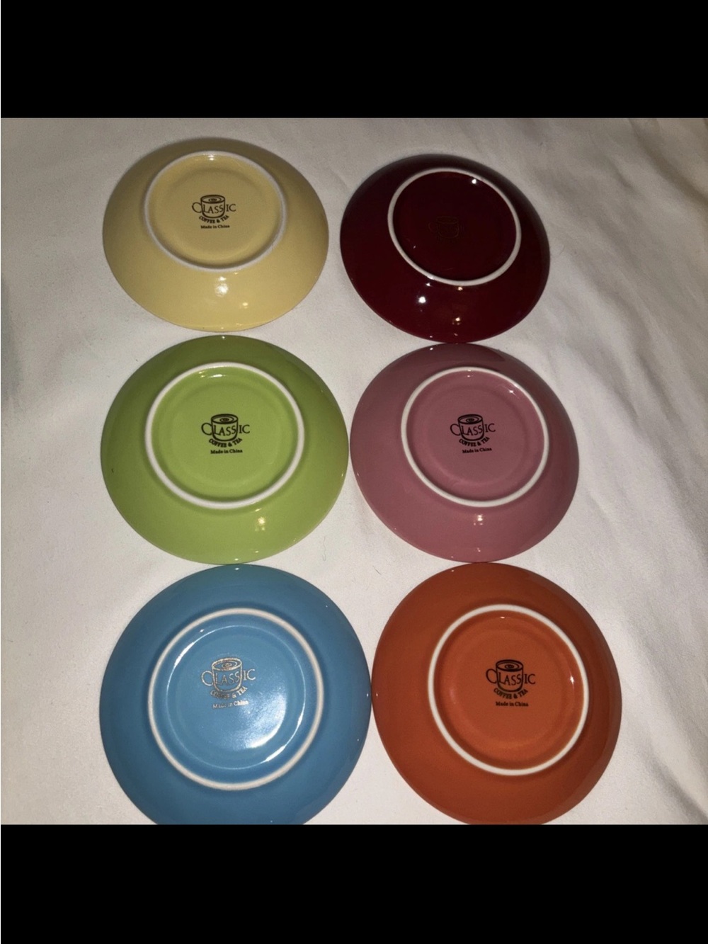 Classic 6-Piece Pastel Porcelain Espresso Cup & Saucer Set - Picture 2 of 10
